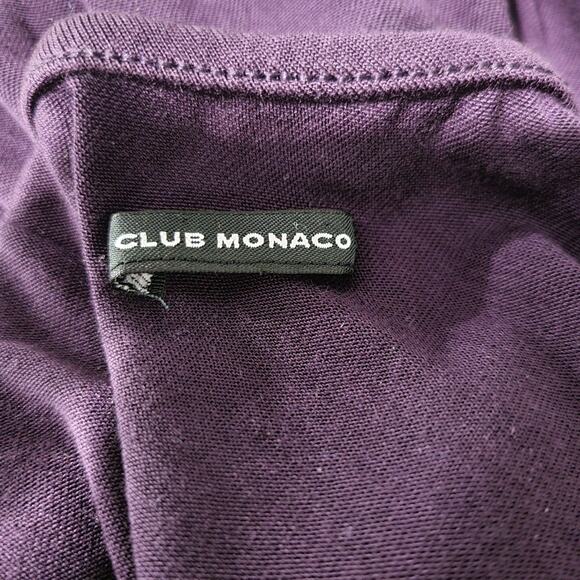 Club Monaco Slip Dress Purple Maxi Halter Spaghetti Straps Plunging Size Medium - Picture 7 of 15